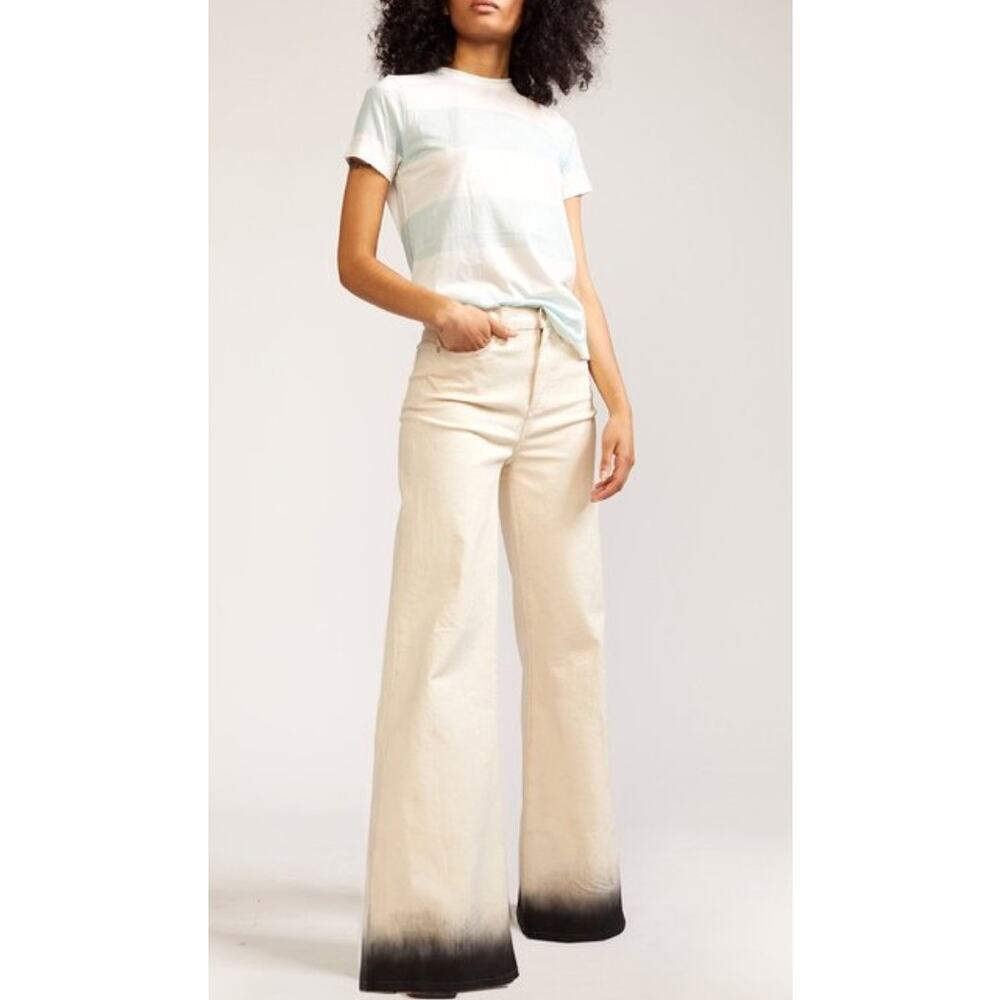 Cynthia Rowley x Midheaven Denim Wide Leg Dip Dye Jeans 29